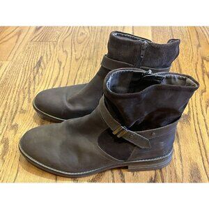 Clarks Collection 11 M Leather Mid Boots Camzin Strap Brown I